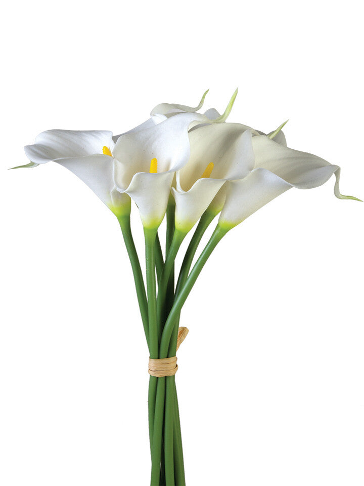 12" CALLA LILY STEM X7 WH