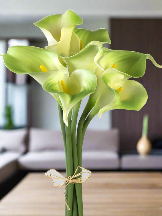 12" CALLA LILY STEM X7 - GREEN