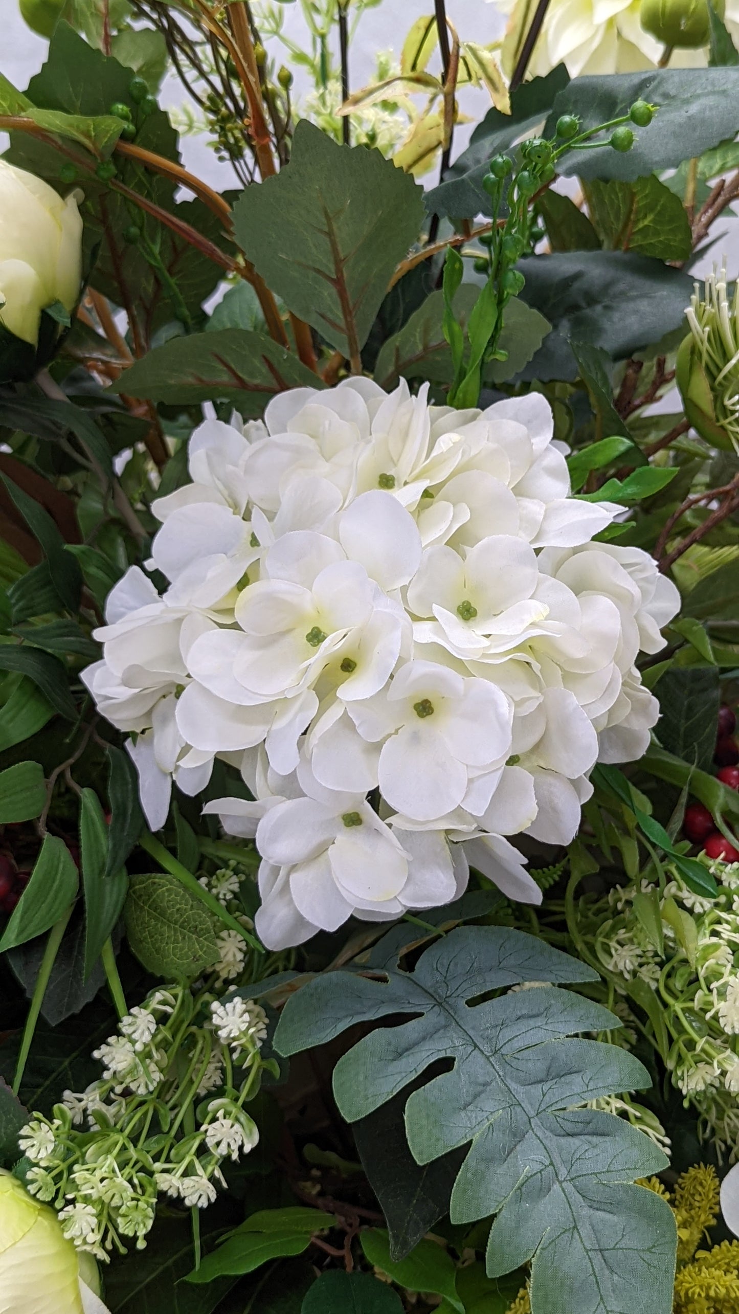 Hydrangea with Greenery Arrangement