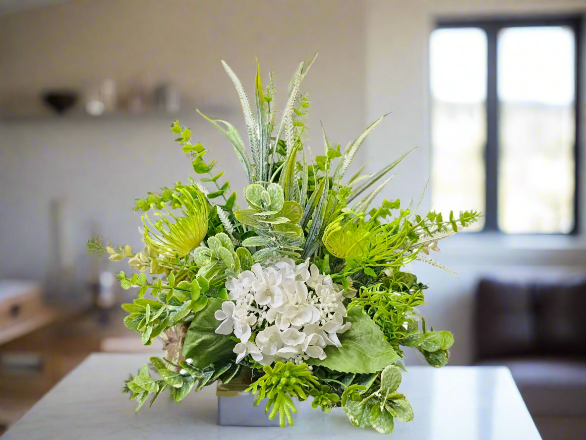 Hydrangea Eucalyptus Arrangement