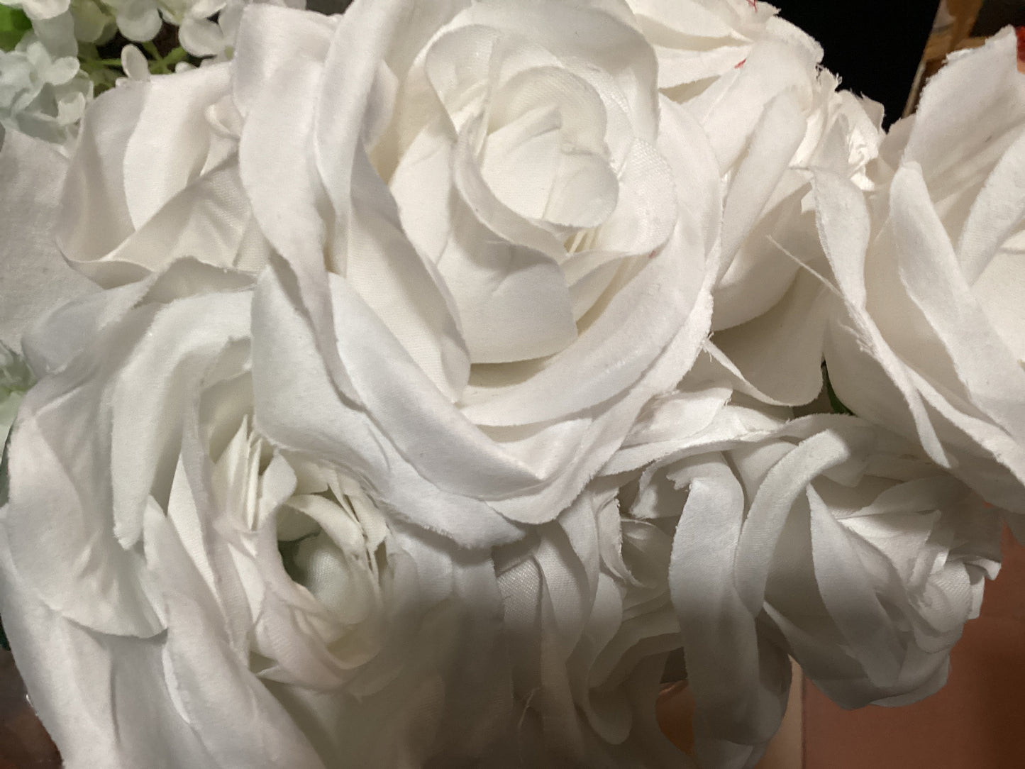 22 IN Micro Peach Rose Bush - WHITE