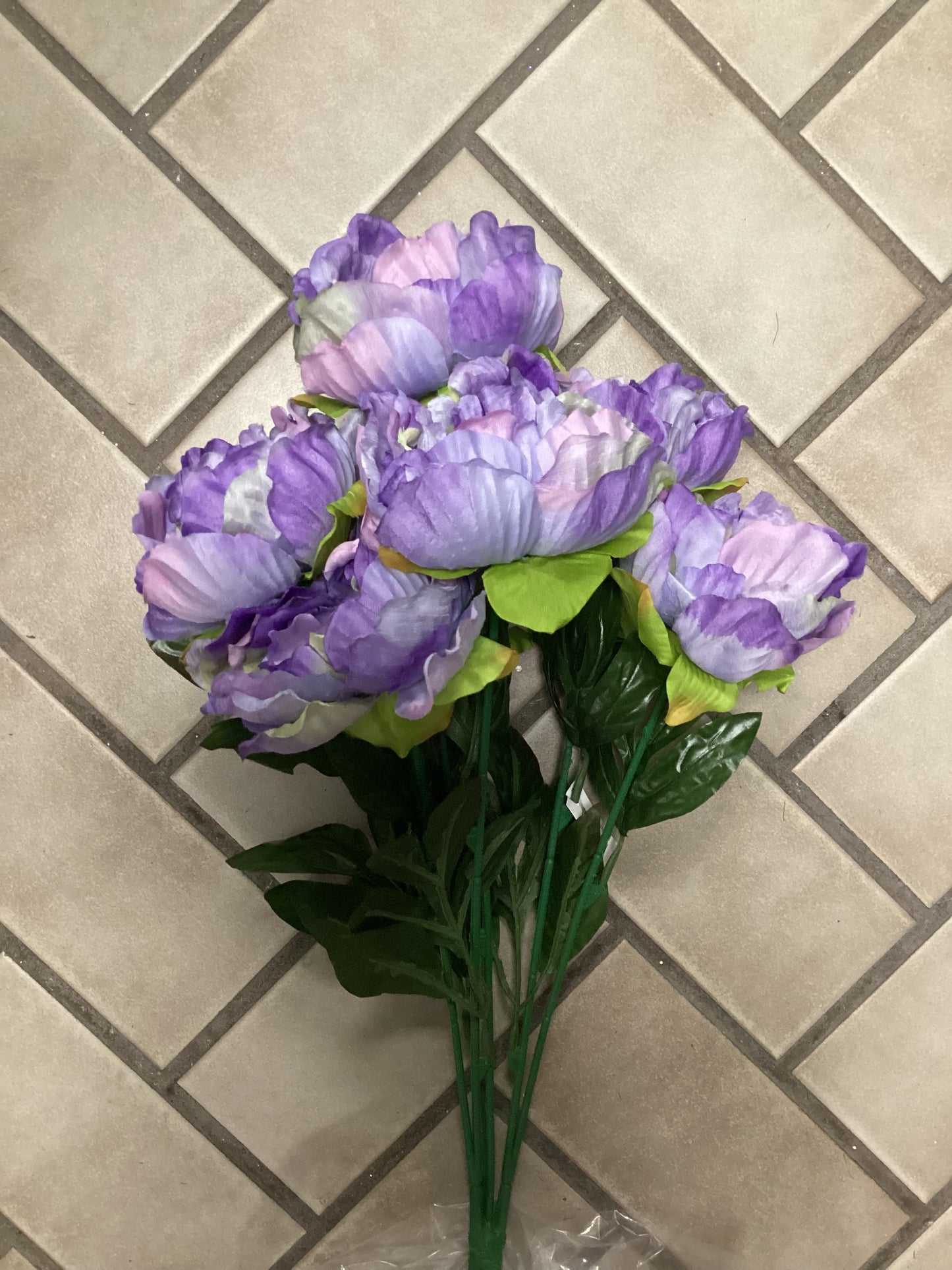 22” PEONY BUSH X7 PURPLE