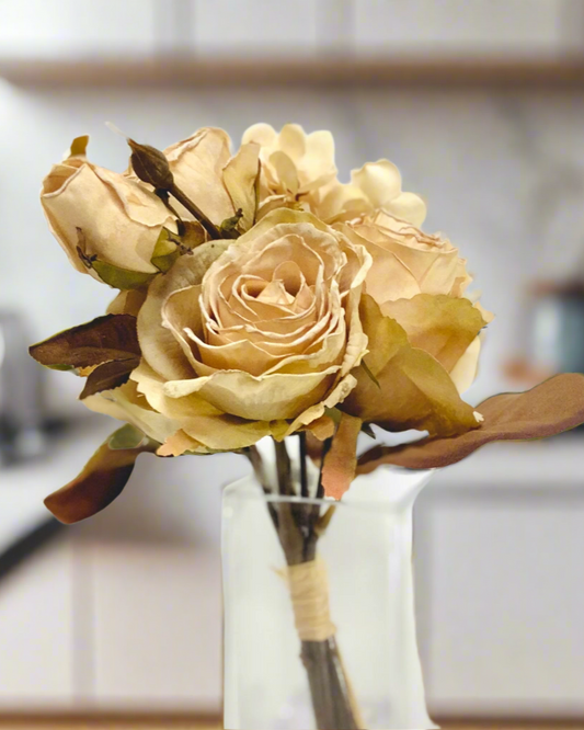 12” Dried Rose / Hydrangea Bundle - BE