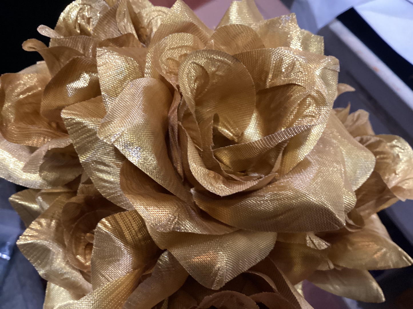 16IN Printing Rose Bush x6 - GOLD