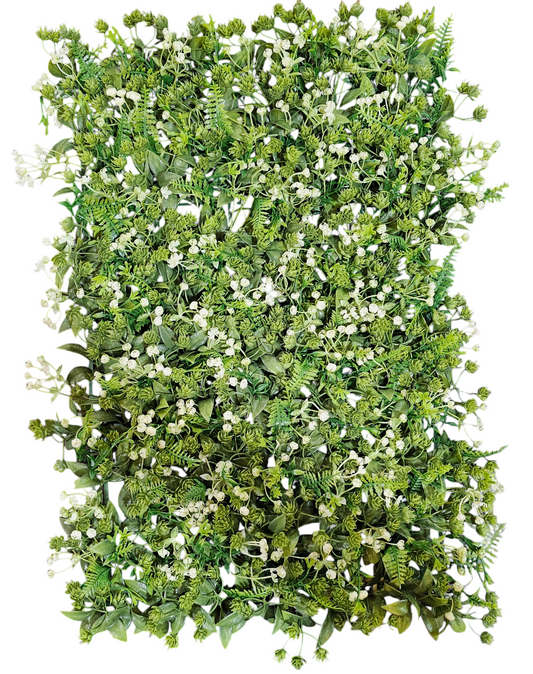 3D Grass Panel w/ white flowers