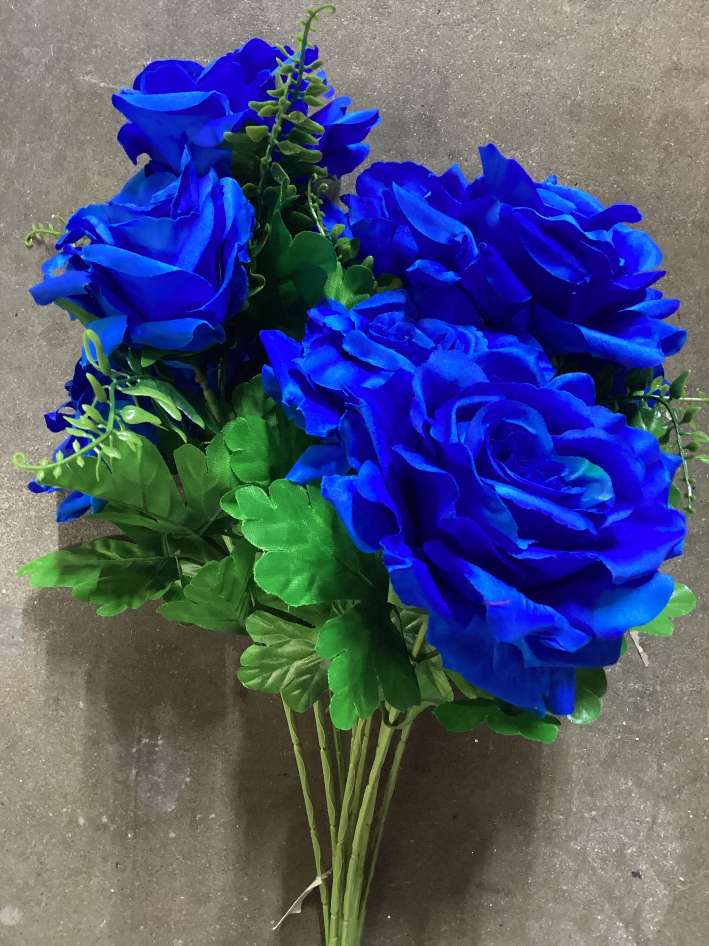 Satin Rose Bush x9 - Blue