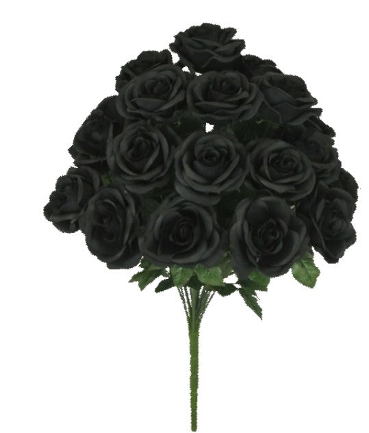 22 IN Micro Peach Rose Bush - BLACK