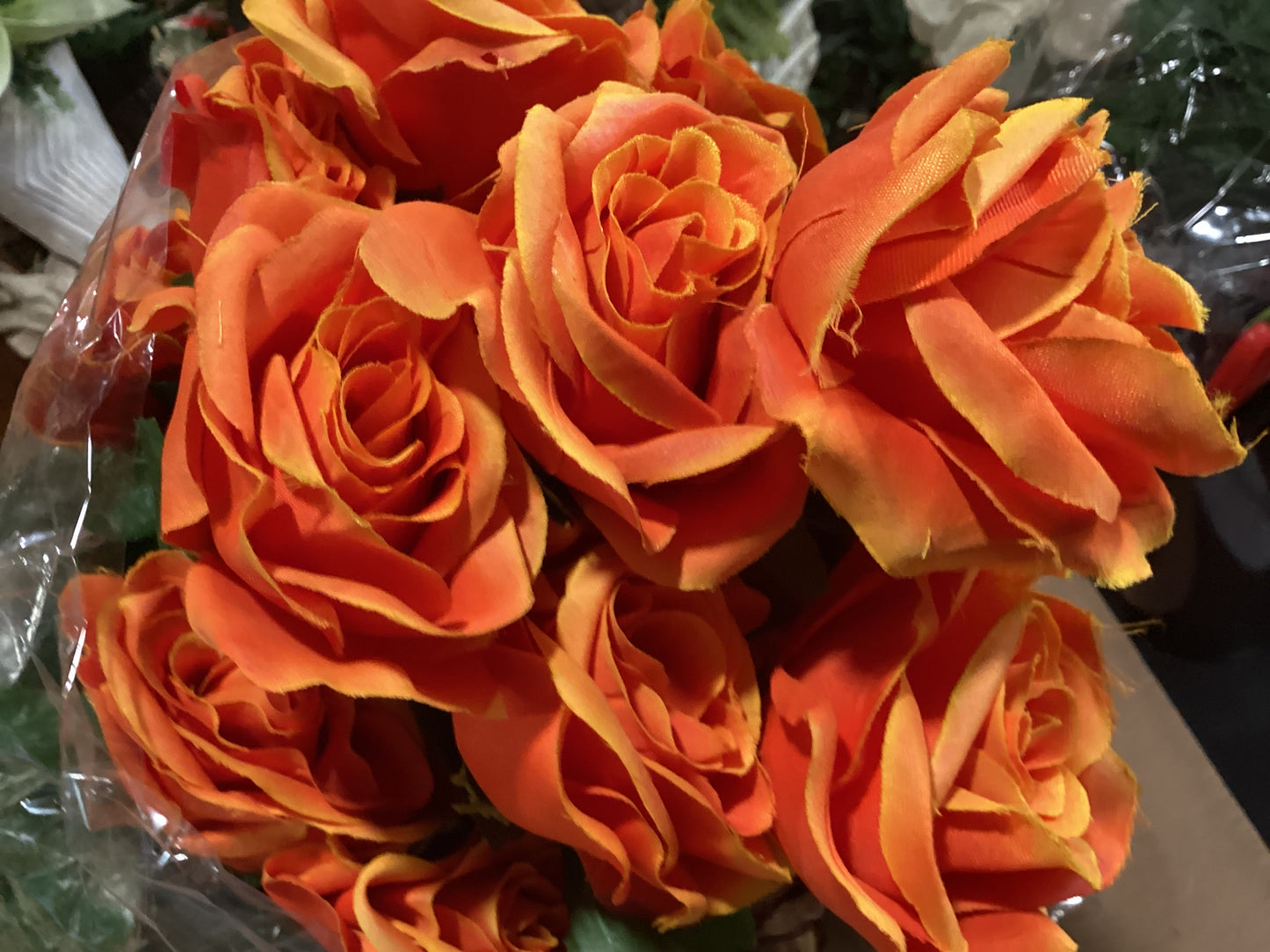 22 IN Micro Peach Rose Bush - ORANGE