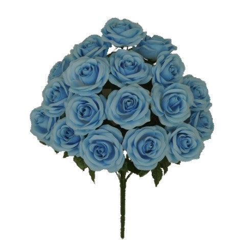 22 IN Micro Peach Rose Bush - LT BLUE